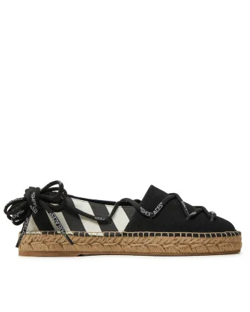 Espadrile dama,  Bej/ negru, tesatura 35,