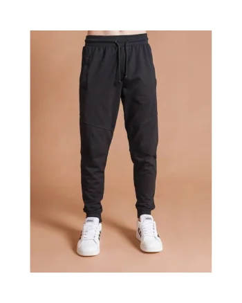 Pantaloni baieti din bumbac, cu sireturi, Negru