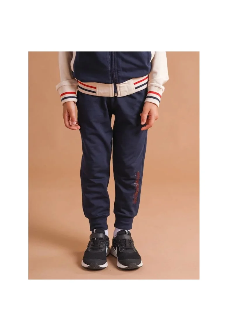 Pantaloni din bumbac, cu imprimeu, pentru baieti