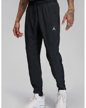Pantaloni cu detaliu logo pentru baschet, Negru