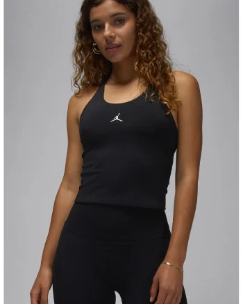 Top cu detaliu logo pentru baschet, Alb/Negru