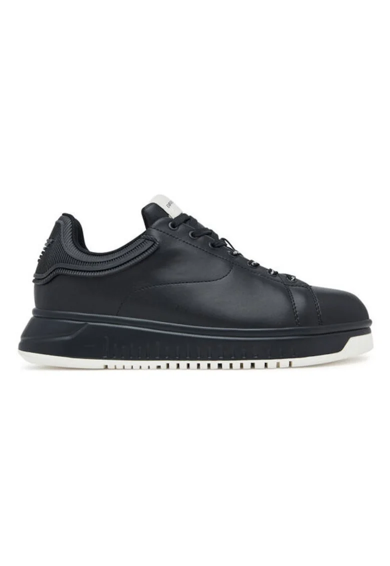 Pantofi sport barbati  piele naturala, negru, pentru fitness