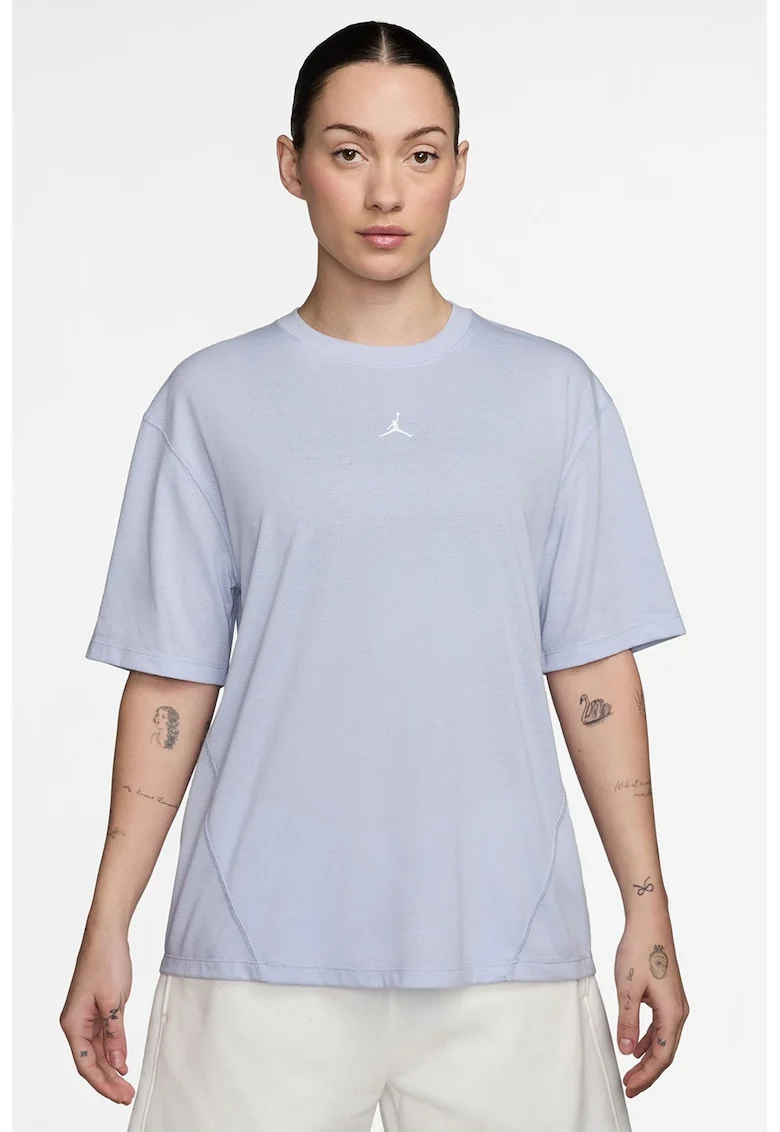 Tricou regular fit cu logo, Albastru deschis