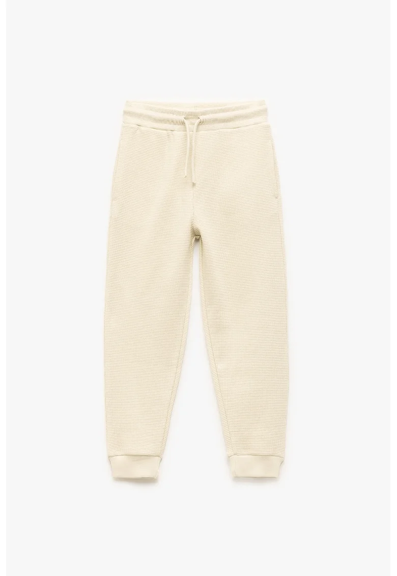 Pantaloni de trening cu snur de ajustare, Maro nisip
