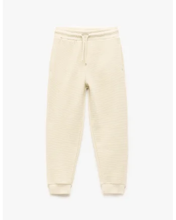 Pantaloni de trening cu snur de ajustare, Maro nisip