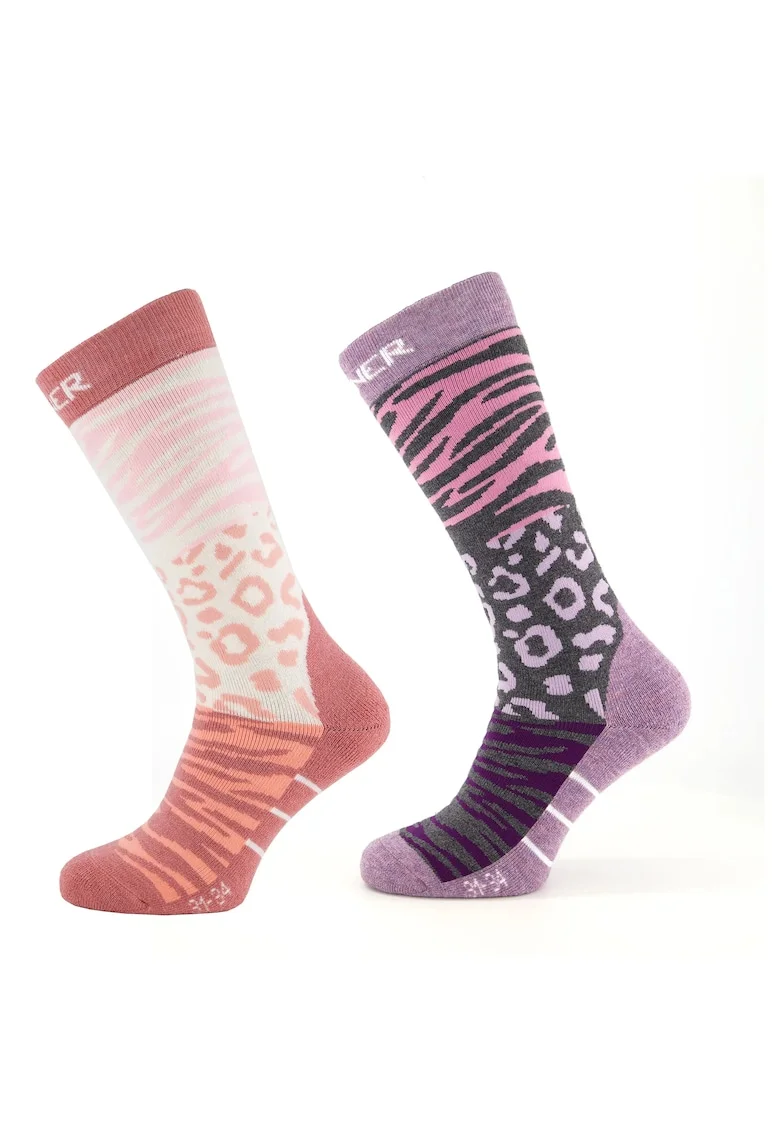 Sosete schi si snowboard  Ladies Ski Socks Animal, Violet/Roz