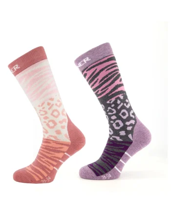 Sosete schi si snowboard  Ladies Ski Socks Animal, Violet/Roz
