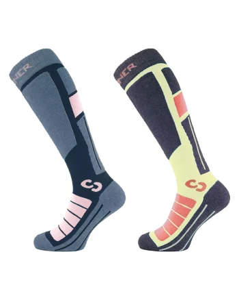 Sosete schi si snowboard  Pro Socks Ladies, Galben/Roz