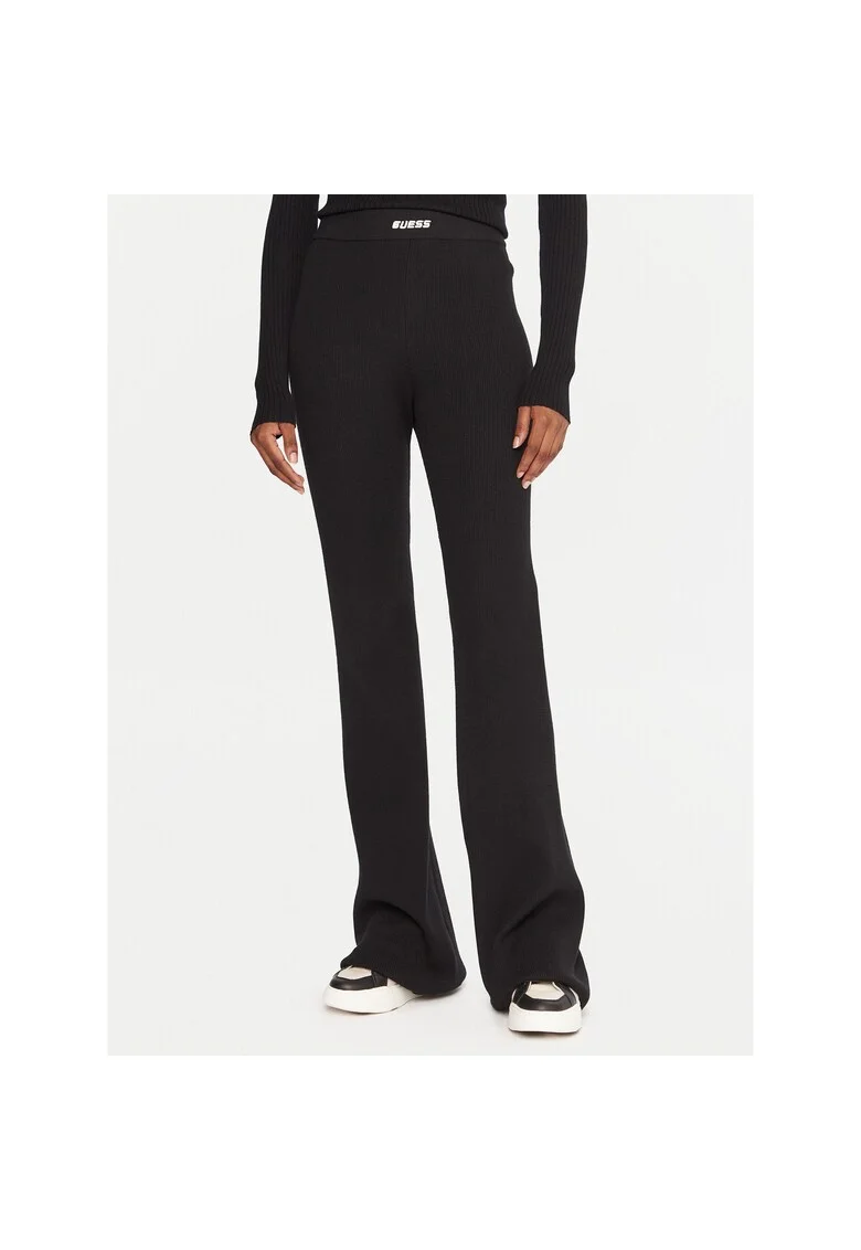 Pantaloni sport dama  negru, fabricat elastica