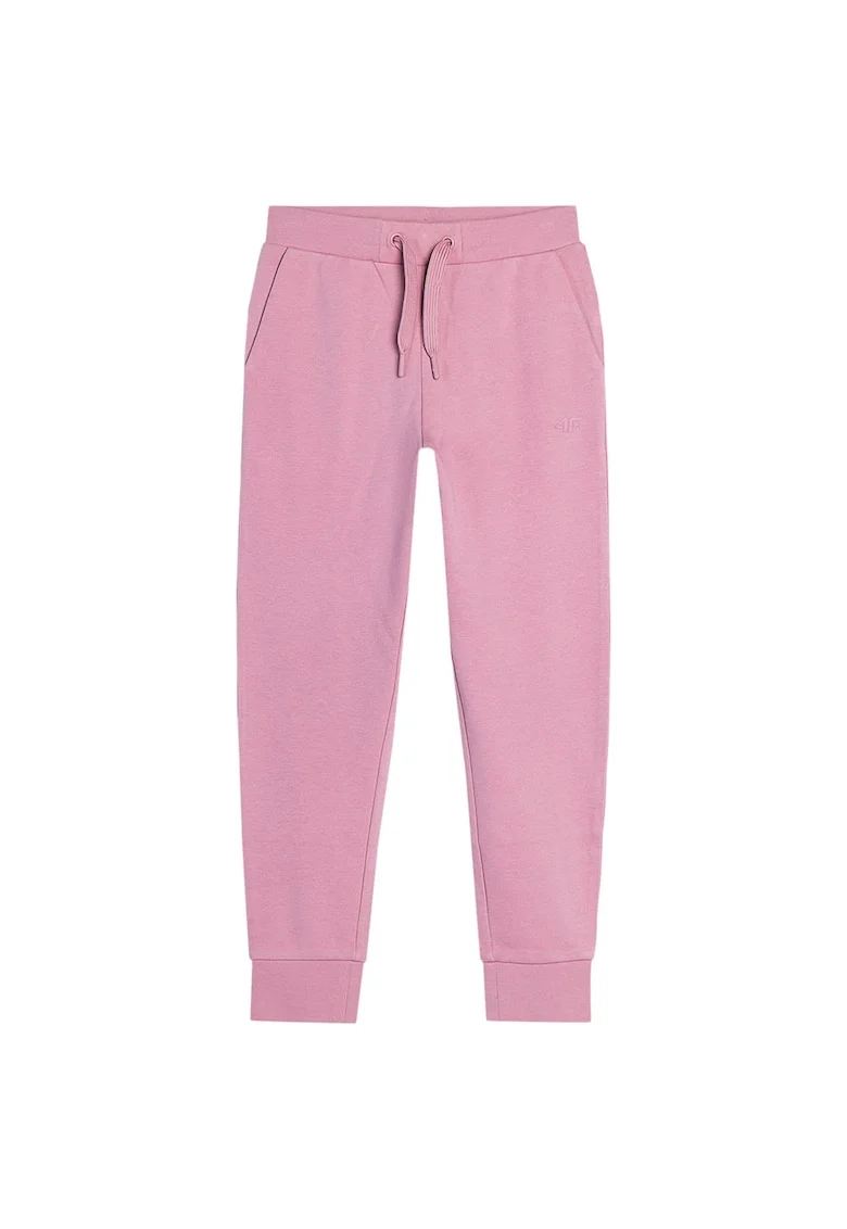 Pantaloni sport copii  bumbac moale, talie elastica, roz