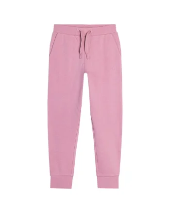 Pantaloni sport copii  bumbac moale, talie elastica, roz