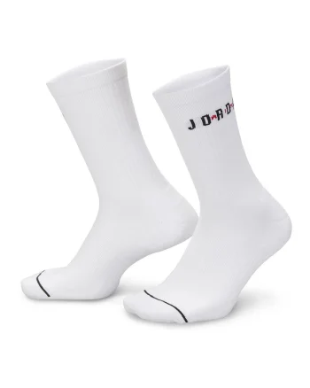 Set de sosete lungi pentru baschet Jordan - 6 perechi, Negru stins/Alb optic
