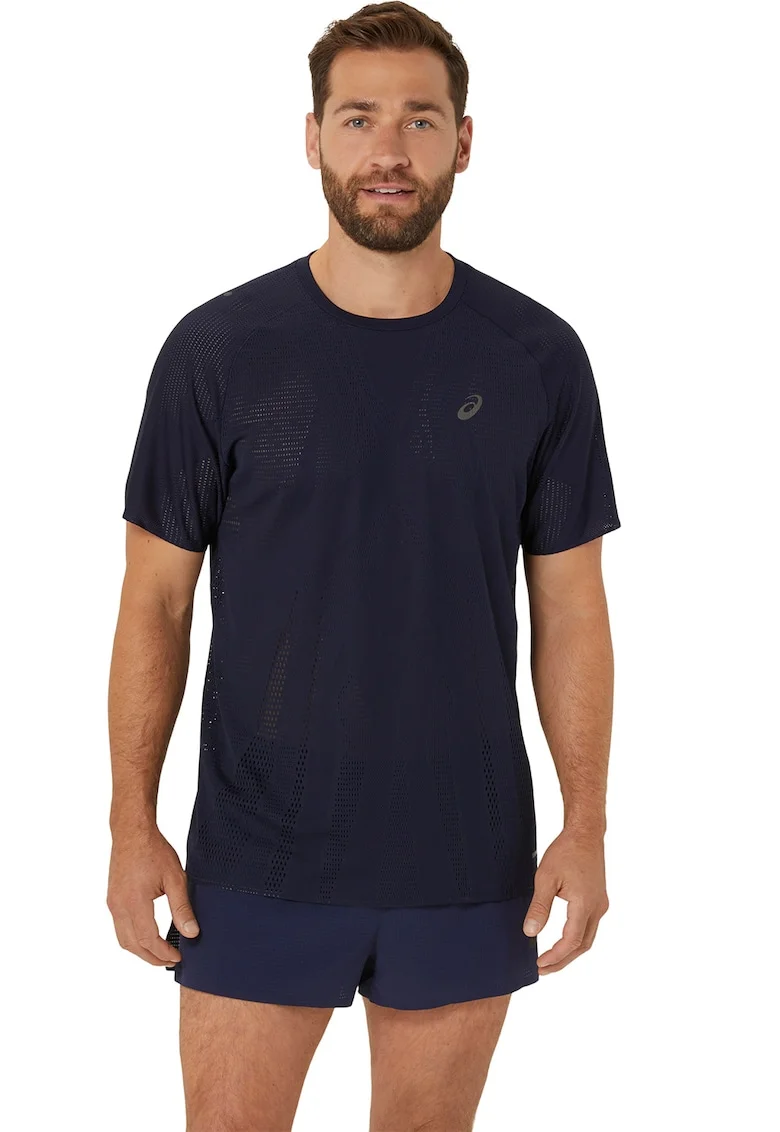 Tricou pentru alergare Metarun SS, Bleumarin