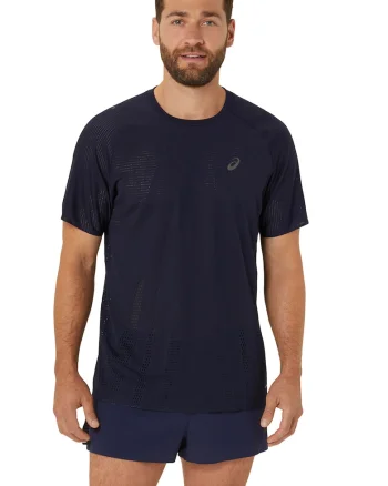 Tricou pentru alergare Metarun SS, Bleumarin
