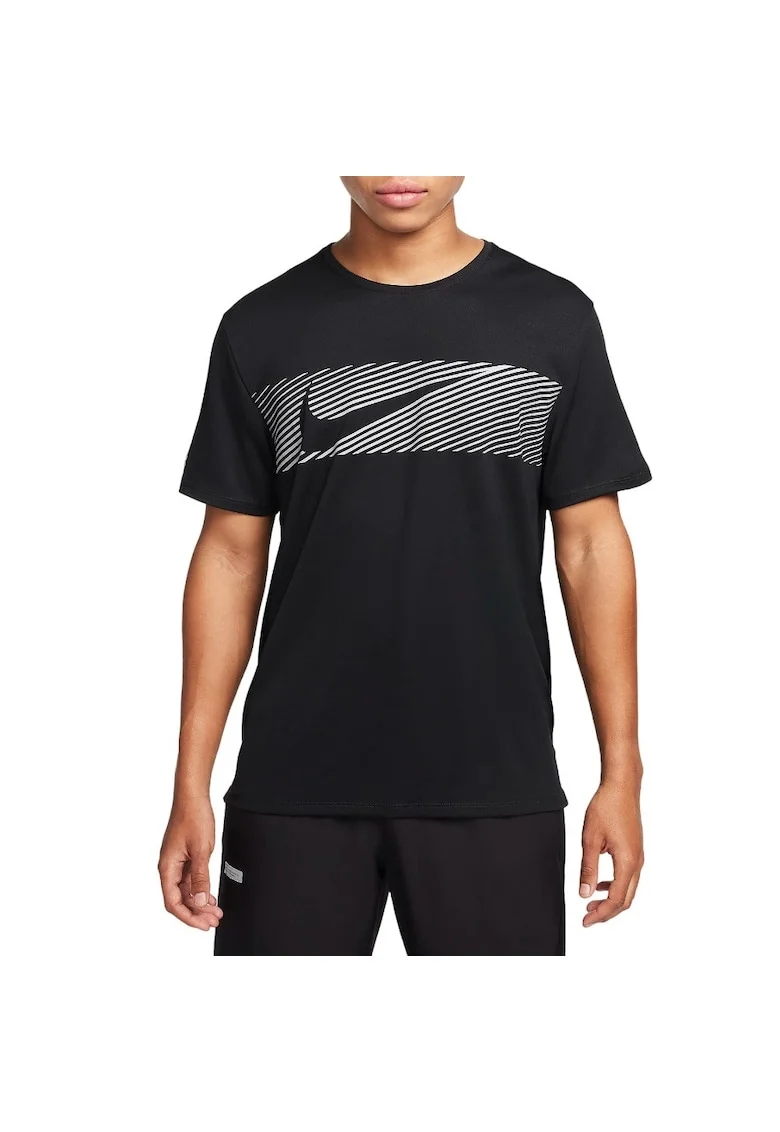 Tricou alergare barbati  Miler Flash Dri-FIT SS 2024, Negru