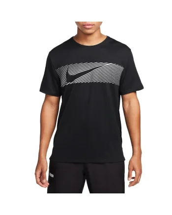 Tricou alergare barbati  Miler Flash Dri-FIT SS 2024, Negru
