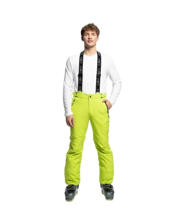 Pantaloni de schi pentru barbati,  Poliester/Elastan, Verde, Verde