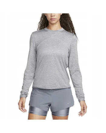 Bluza sport dama,  Dri-FIT Swift UV, Poliester, Gri, Gri