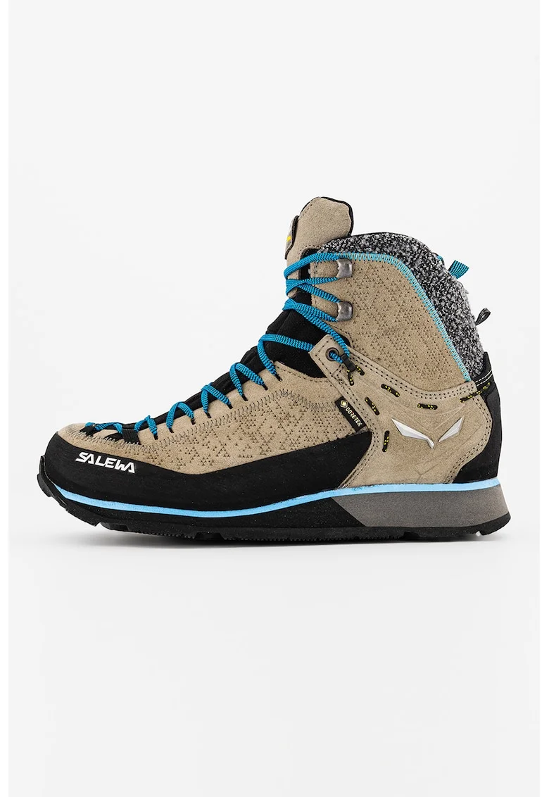 Ghete cu garnituri de piele intoarsa, pentru drumetii si trekking Mountain Trainer 2, Negru/Maro taupe
