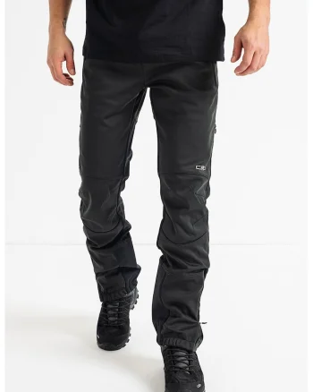 Pantaloni pentru drumetii Softshell, Negru