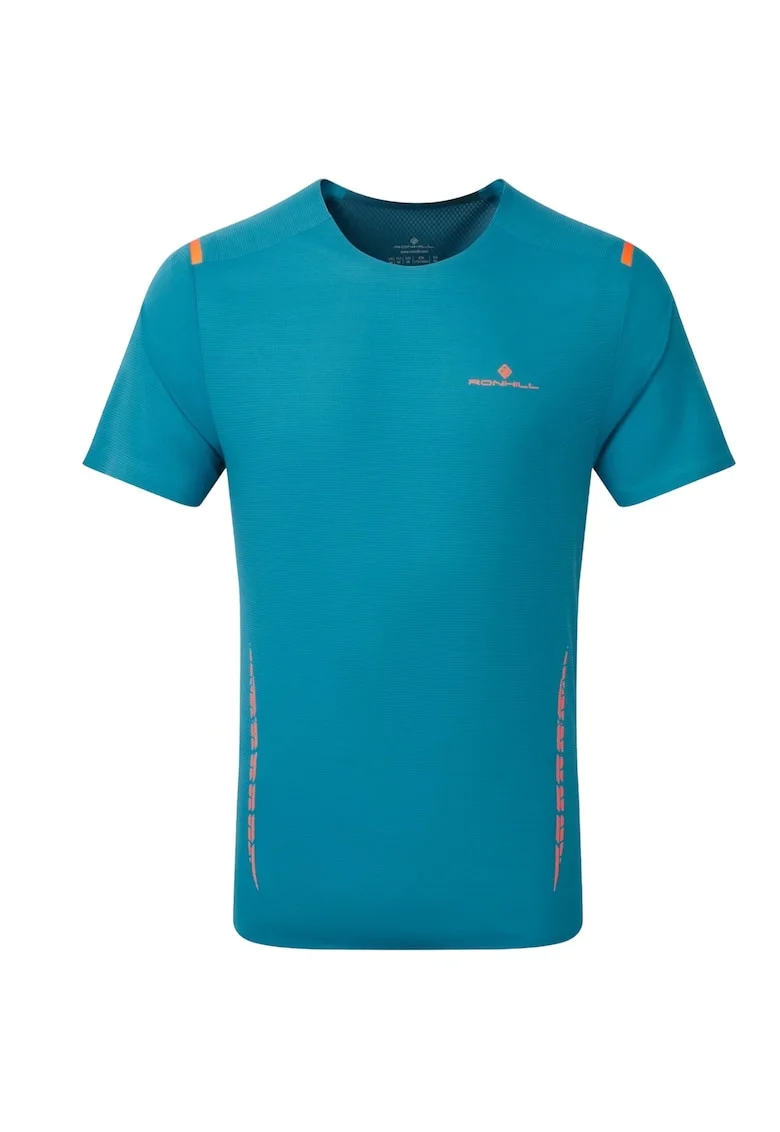Tricou alergare barbati  Tech Race SS 2024, Albastru deschis