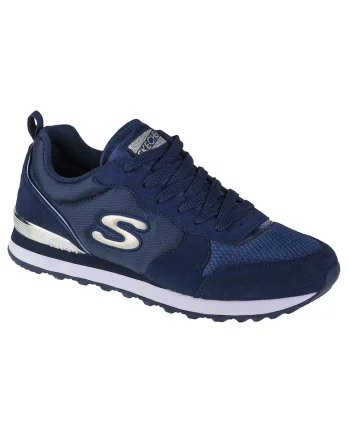 Pantofi sport cu insertii din piele intoarsa, WIDE FIT, Albastru
