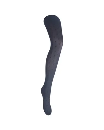 Dres  Microfibra, 40 Den, Cu Floricele Sclipitoare, Fete, Bleumarin