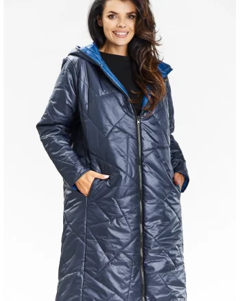 Geaca dama A685,  Poliester, Bleumarin
