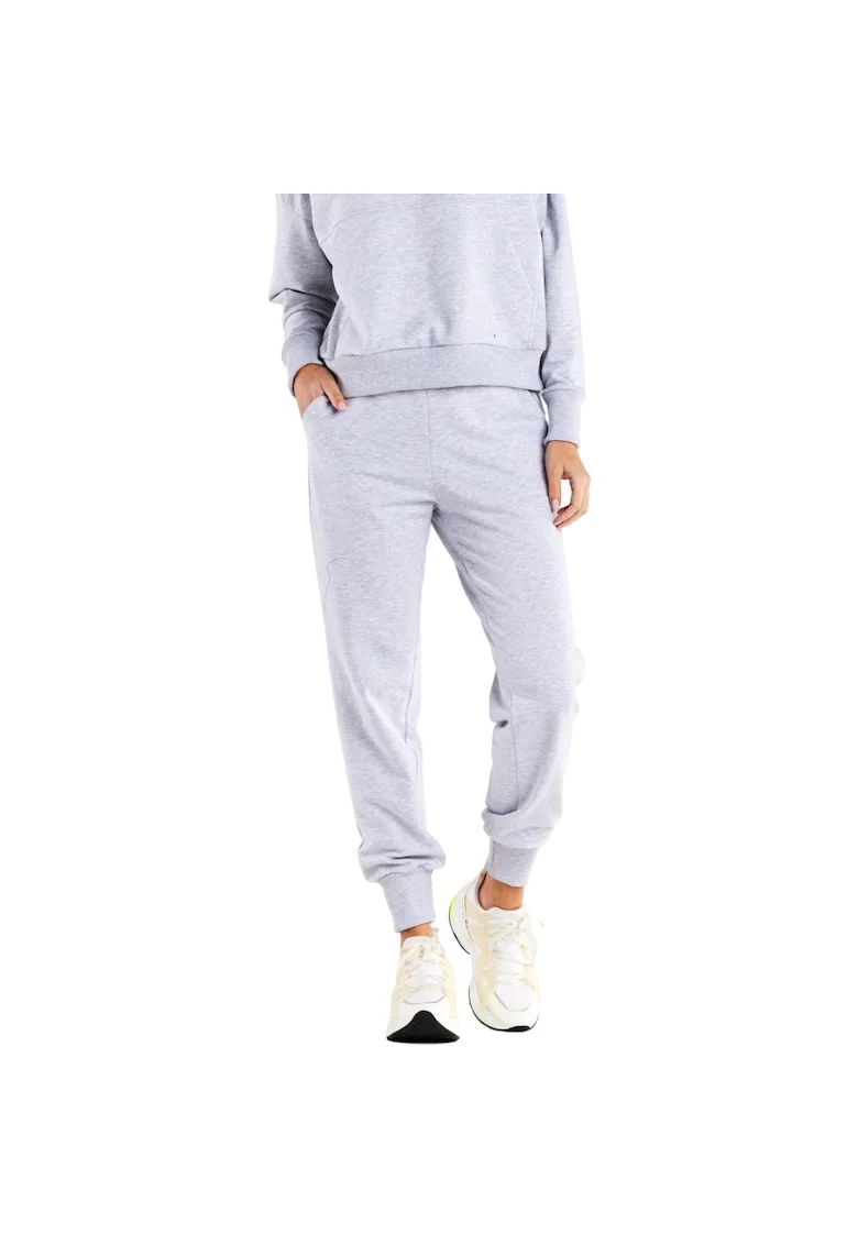 Pantaloni sport pentru dama,  Bumbac/Elastan, Gri