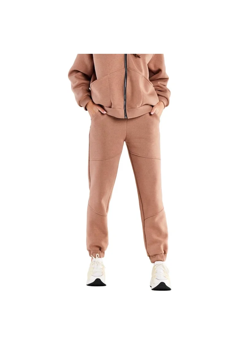 Pantaloni sport dama,  Bumbac/Elastan, Bej
