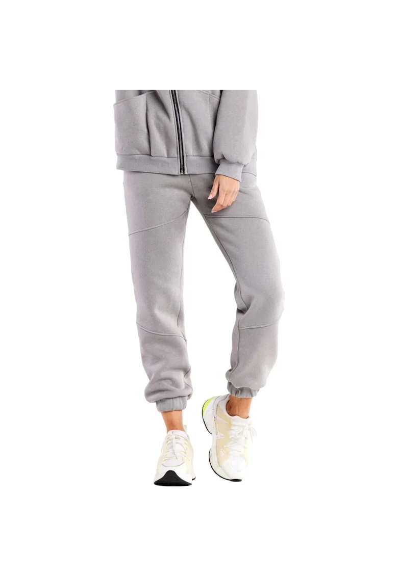 Pantaloni sport dama,  Bumbac/Elastan, Gri