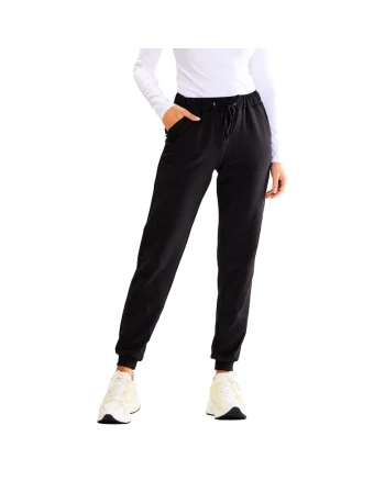 Pantaloni sport dama,  Bumbac/Elastan, Negru