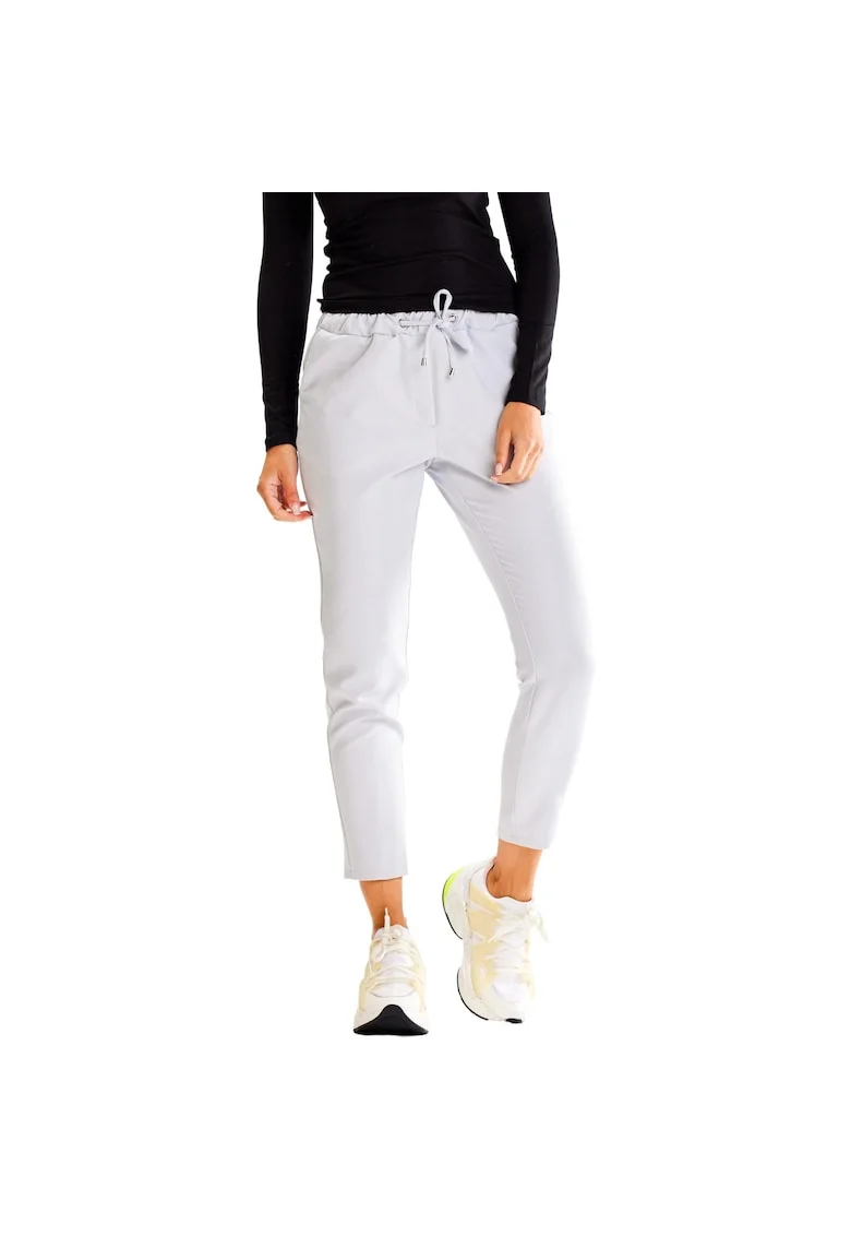 Pantaloni sport dama,  Poliester/Elastan, Gri