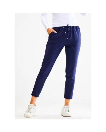 Pantaloni sport dama,  Poliester/Elastan, Bleumarin