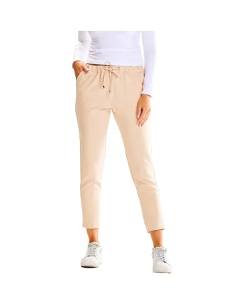 Pantaloni sport dama,  Elastan/Poliester, Bej