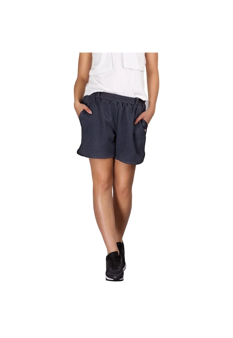 Pantaloni scurti sport dama,  Poliester/Viscoza, Bleumarin