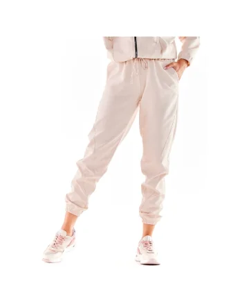 Pantaloni sport dama,  Poliester/Elastan, Bej