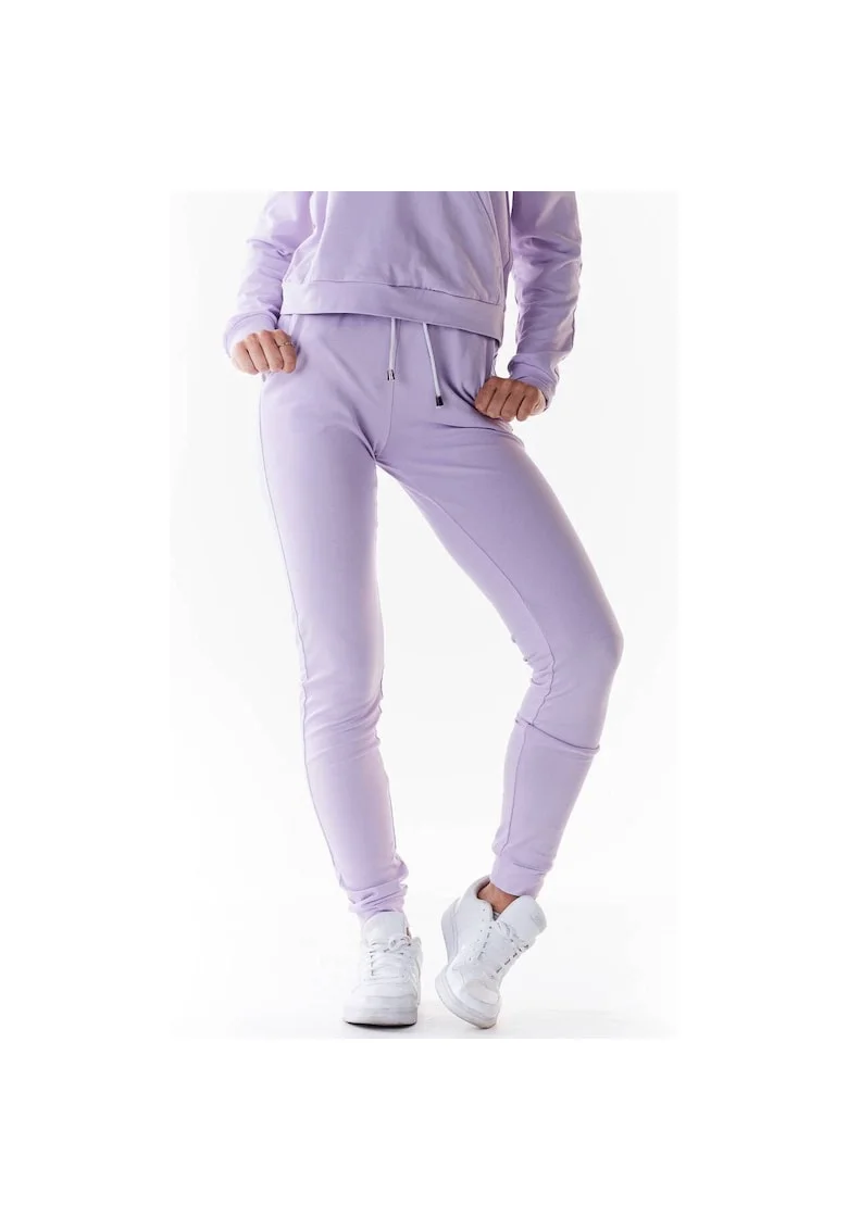 Pantaloni sport dama,  Bumbac/Lycra, Mov
