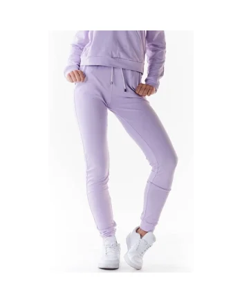 Pantaloni sport dama,  Bumbac/Lycra, Mov