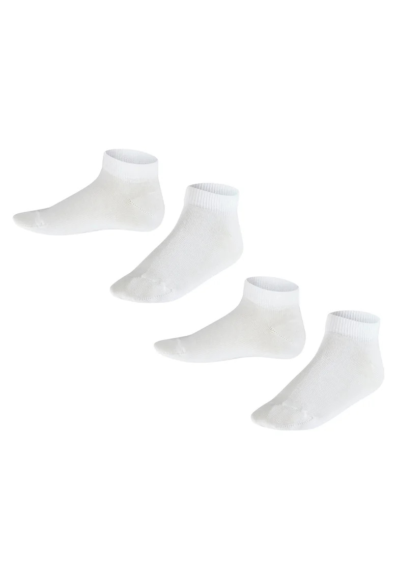 Set de sosete scurte cu model uni - 2 perechi, Alb