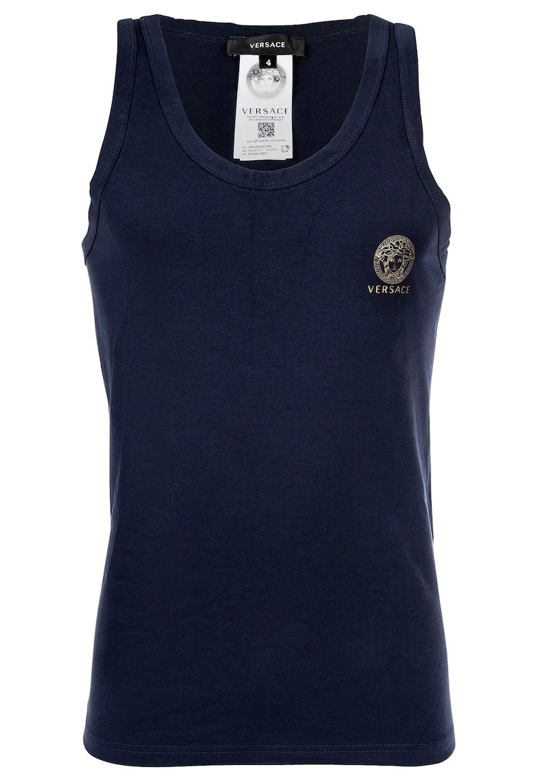 Top cu logo, Albastru inchis
