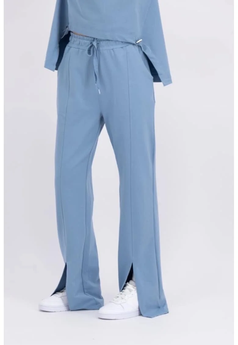 Pantaloni Dama, Cu siret,  Albastru, L Albastru