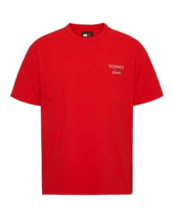 Tricou cu logo brodat pe piept, Rosu