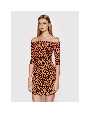 Rochie sport dama  casual, portocaliu/negru,
