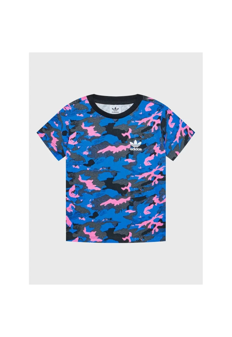 Tricou pentru fete,  albastru/roz