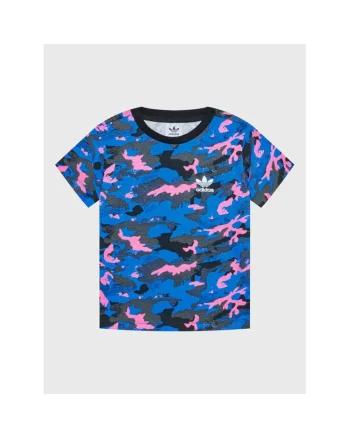 Tricou pentru fete,  albastru/roz