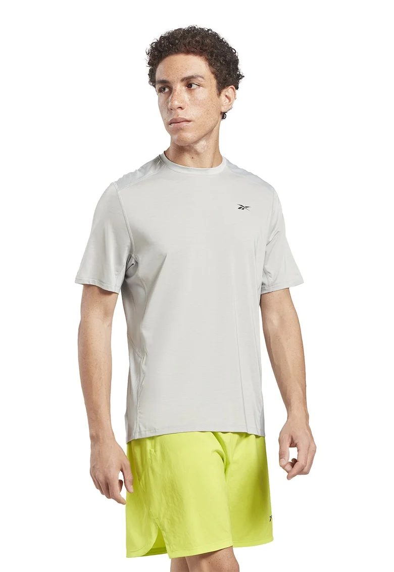 Tricou cu logo, pentru antrenament, Gri deschis
