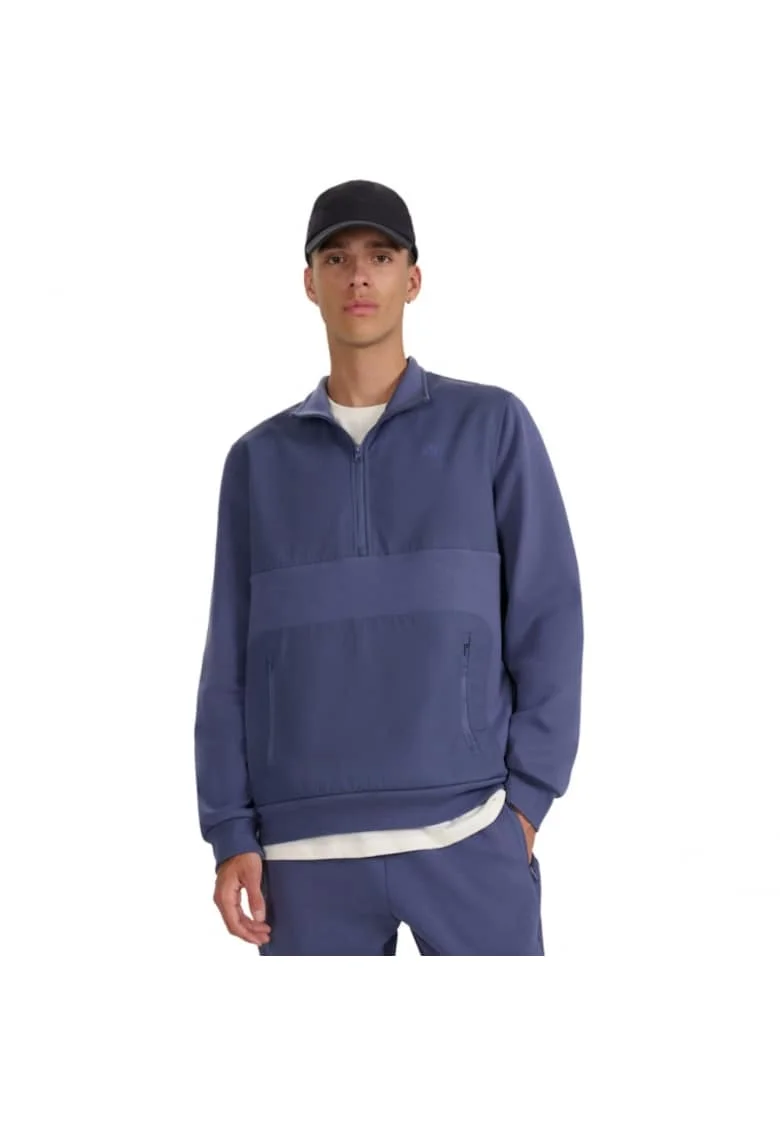 Bluza  cu fermoar 1/2, mov, barbati, sport, stil de viata
