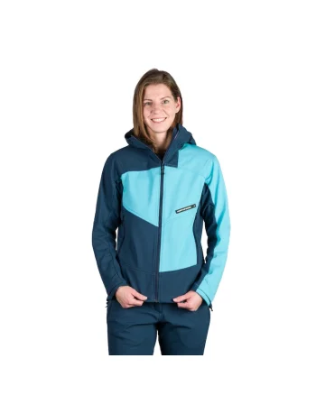 Jacheta softshell 3L femei Chandra, Albastru inchis