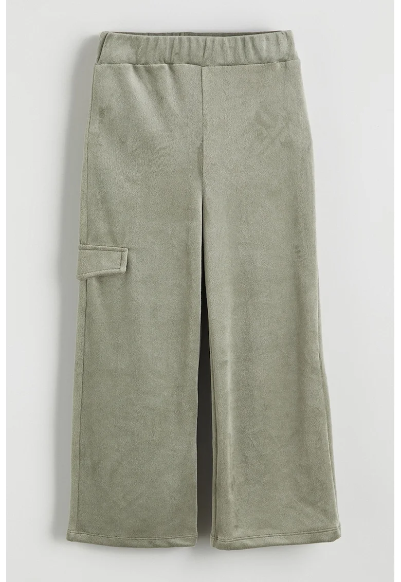 Pantaloni ampli catifelati, Gri